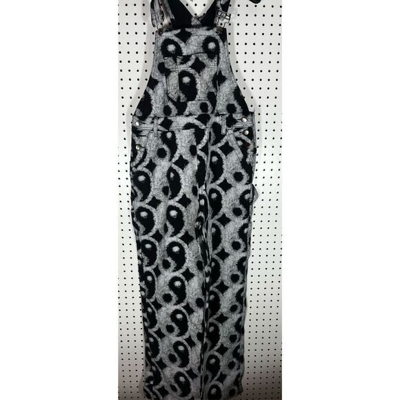 Petals and Peacocks YingYang tie dye overalls size S - Picture 1 of 16